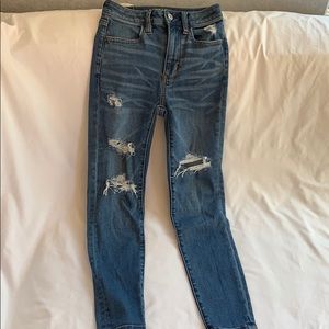 American Eagle super hi rise jegging crop Sz 00